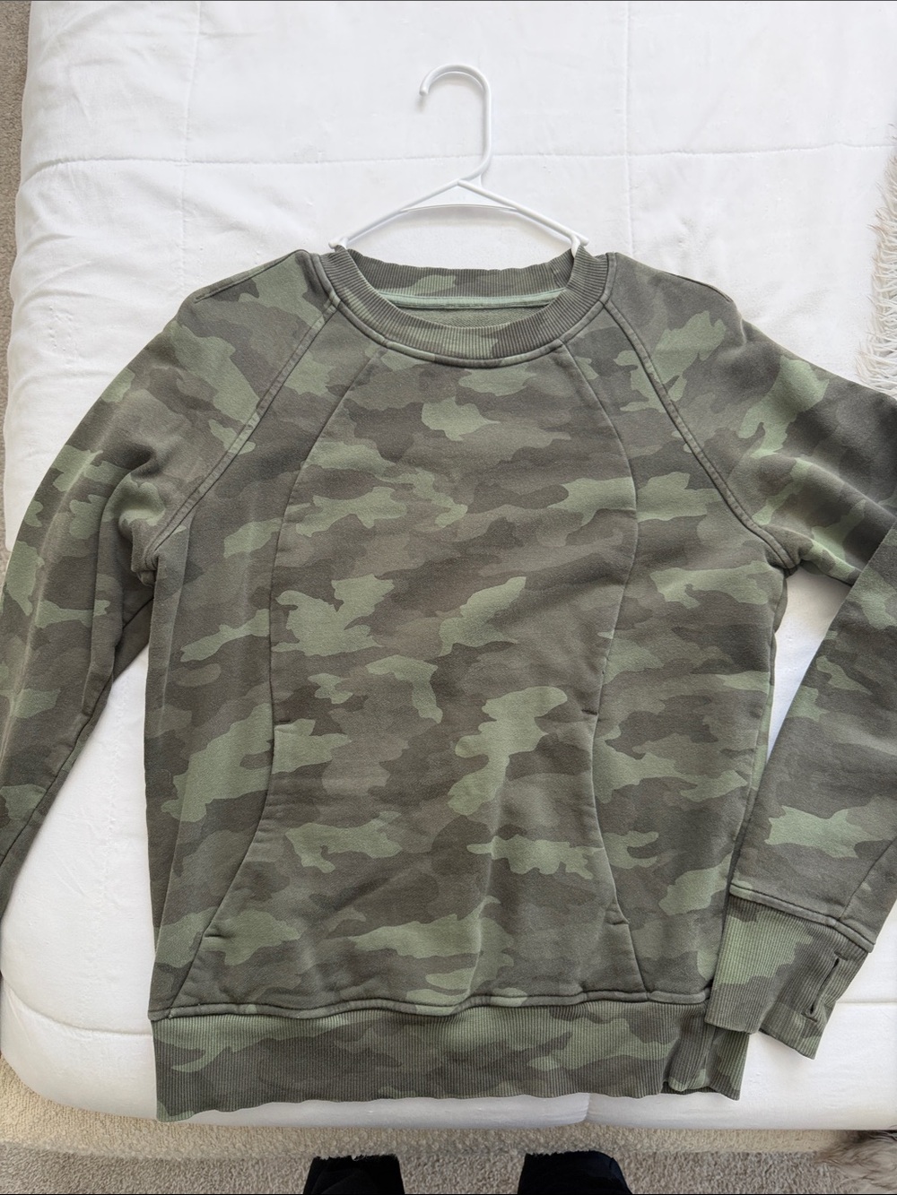lululemon athletica Olive Camo Crewneck Sweatshirt
